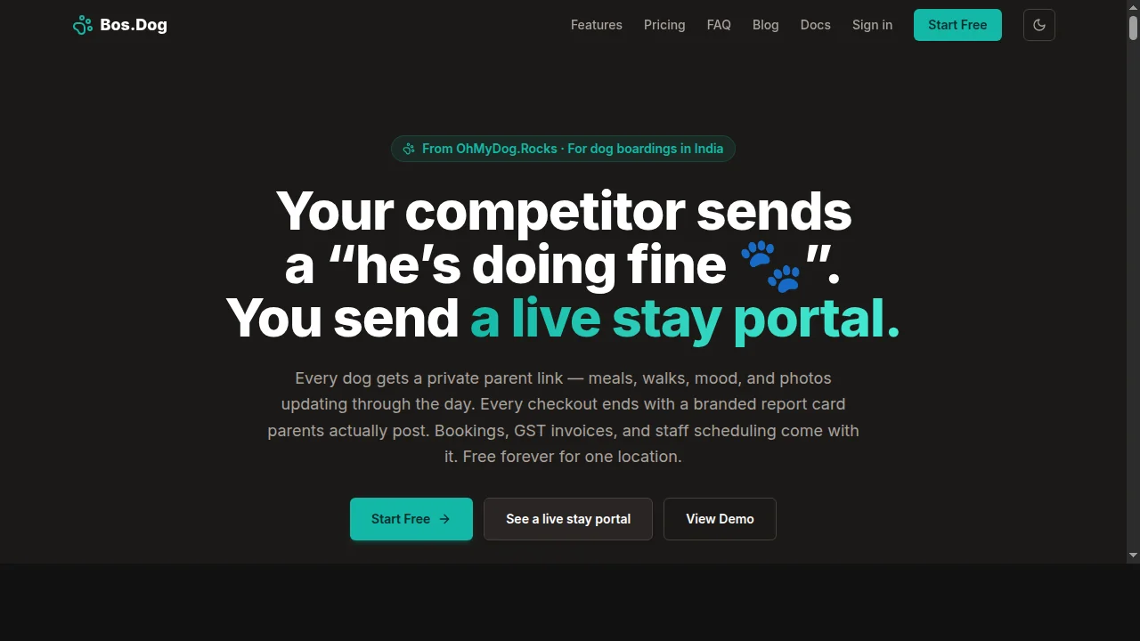 Bos.Dog — Boarding operating system for India