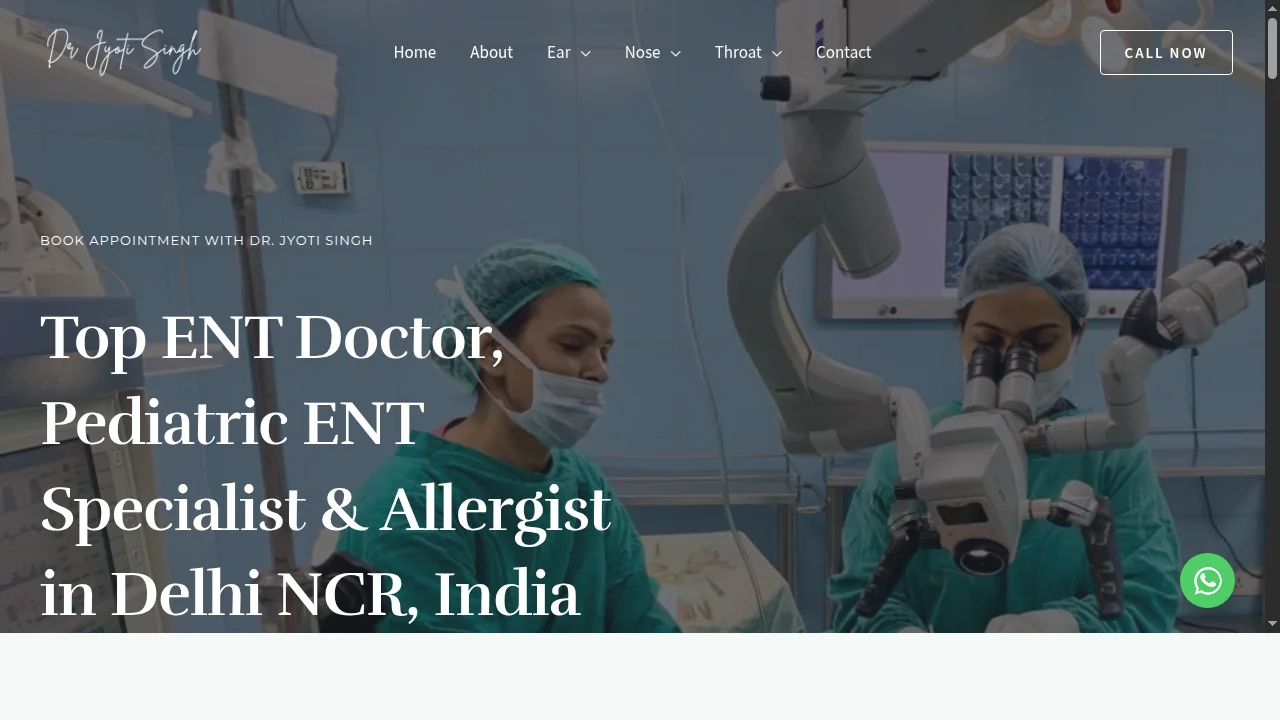 Dr. Jyoti Singh — ENT and paediatric ENT, Delhi NCR